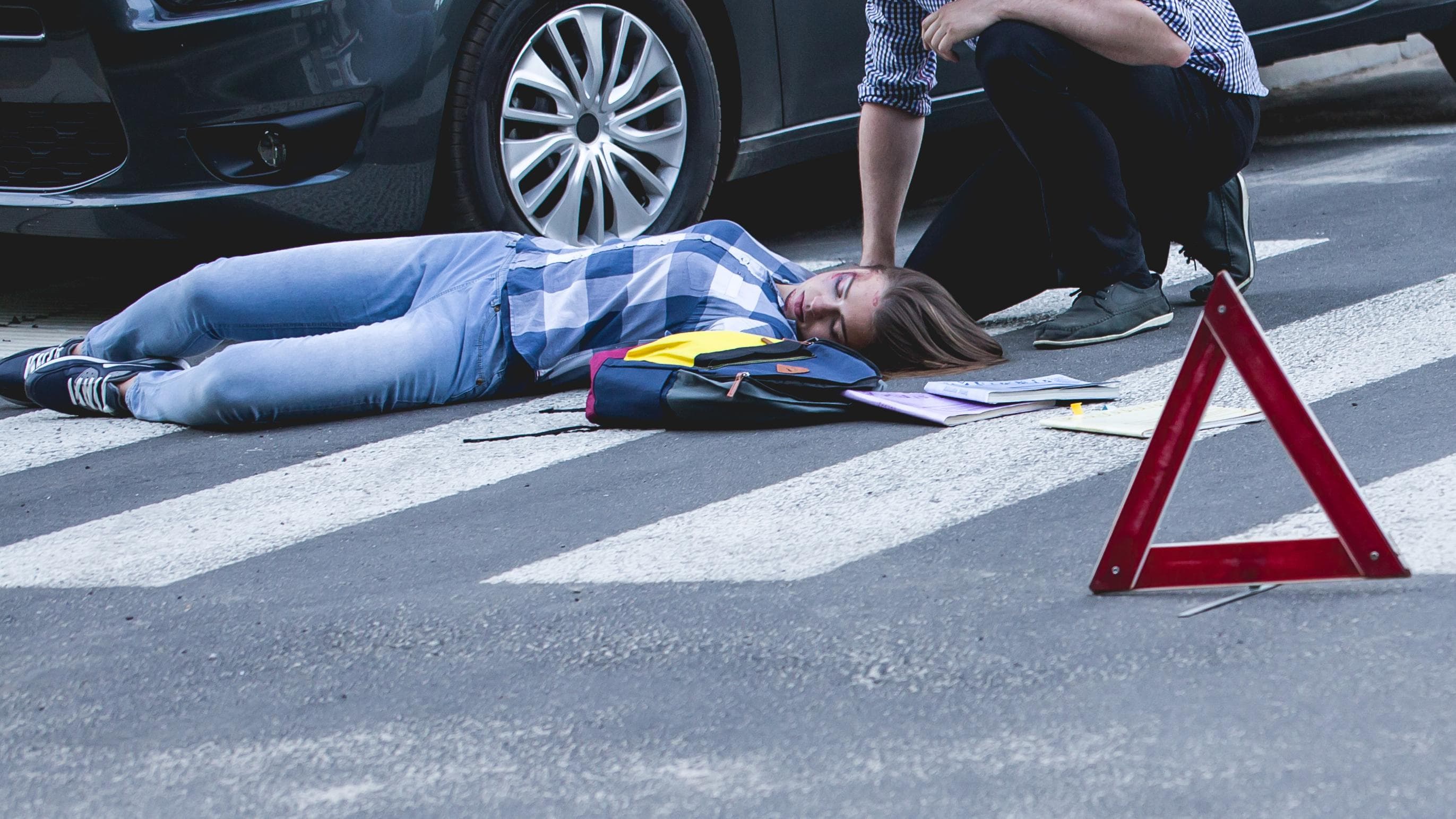 Hit by car in crosswalk
